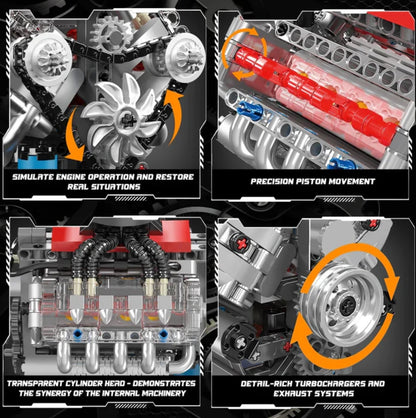 Wheelix™ Mini V8 Engine Set